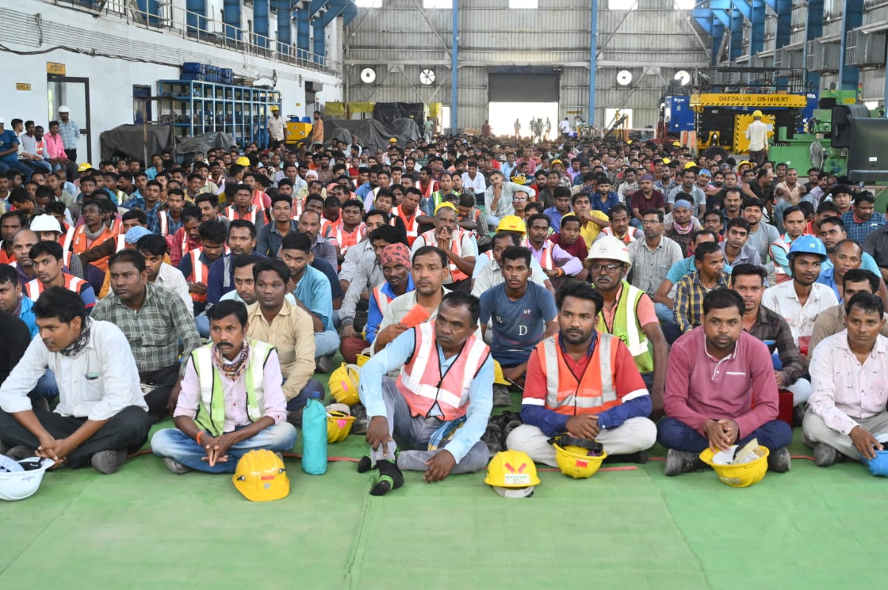 NTPC Lara workers aware safety on "Labor Day"